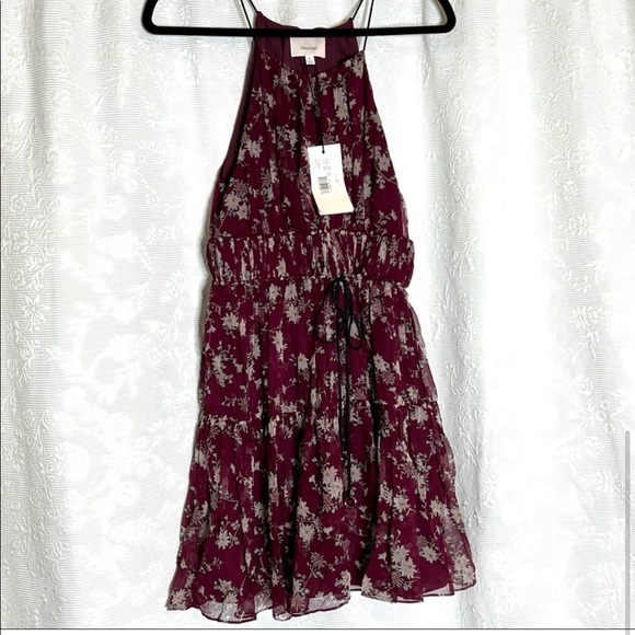 COPY - NWT! Cinq à Sept Meadowland Floral Lotus Silk Cocktail Dress, Medium - Picture 5 of 5